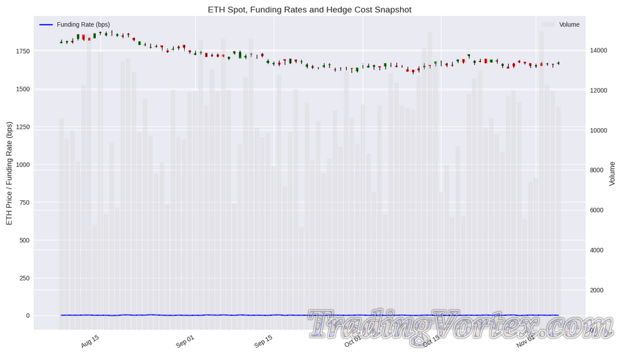 ETH Spot, Funding Rates and Hedge Cost Snapshot