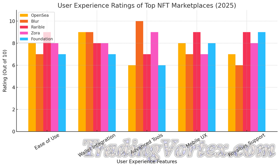 Comparative User Experience Ratings of Leading NFT Marketplaces (2025)