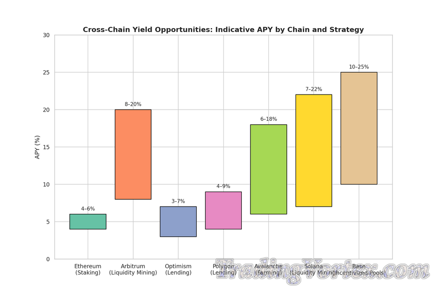 Cross‑Chain Yield Opportunities: Indicative APY by Chain and Strategy