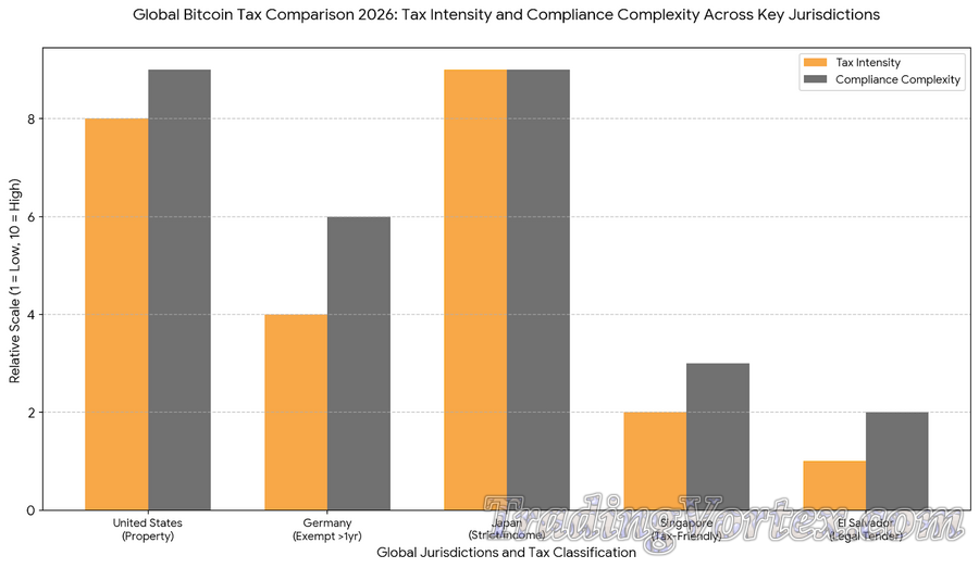 Global Bitcoin Tax Comparison 2026: Tax Intensity and Compliance Complexity Across Key Jurisdictions
