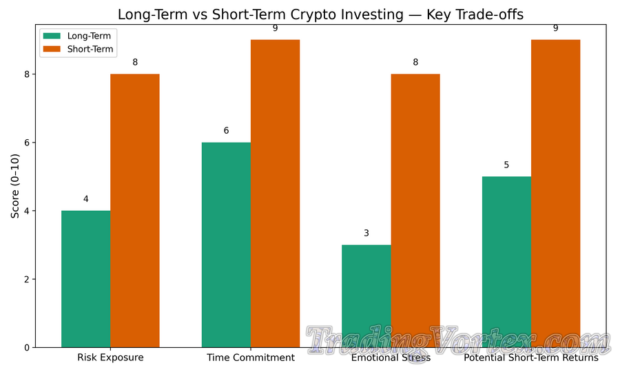 Long‑Term vs Short‑Term Crypto Investing — Key Trade‑offs