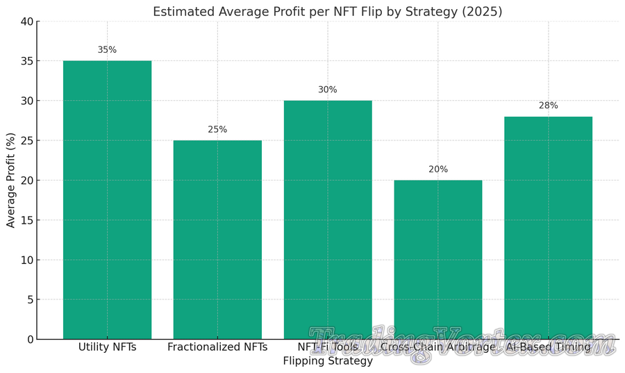 Estimated Average Profit per NFT Flip by Strategy in 2025