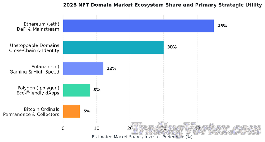 2026 NFT Domain Market Ecosystem Share and Primary Strategic Utility