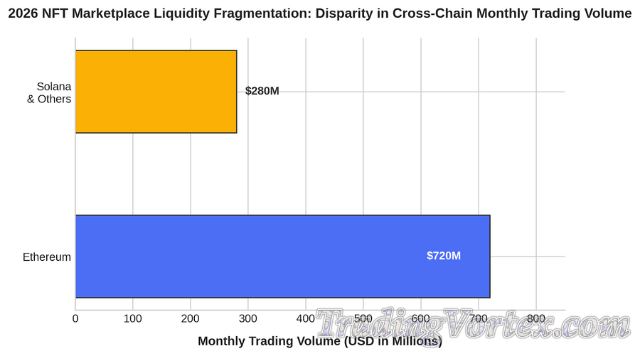 2026 NFT Marketplace Liquidity Fragmentation: Disparity in Cross-Chain Monthly Trading Volume