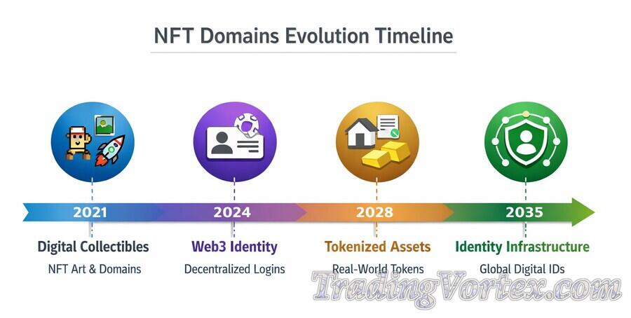 NFT Domains Evolution Timeline (2021–2035)