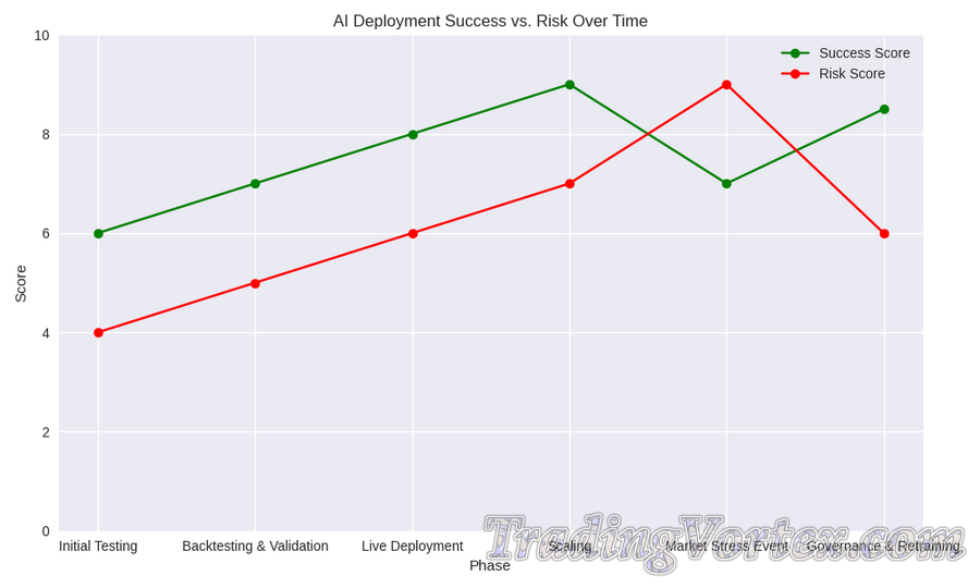 AI Deployment Success vs. Risk Over Time