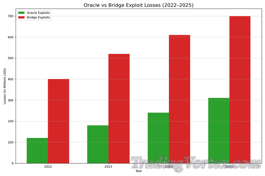 Oracle vs Bridge Exploit Losses (2022–2025)
